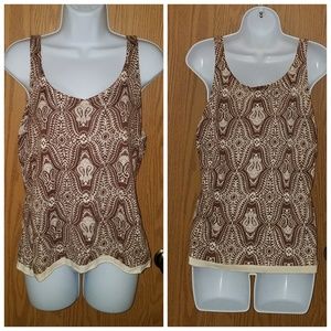Brown and Cream Talbots Tank